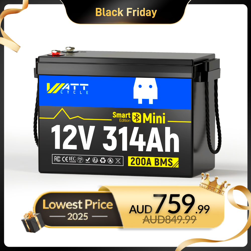【BLACK FRIDAY SALES】WattCycle - 12V 314Ah MiniBT LiFePO4 Battery
