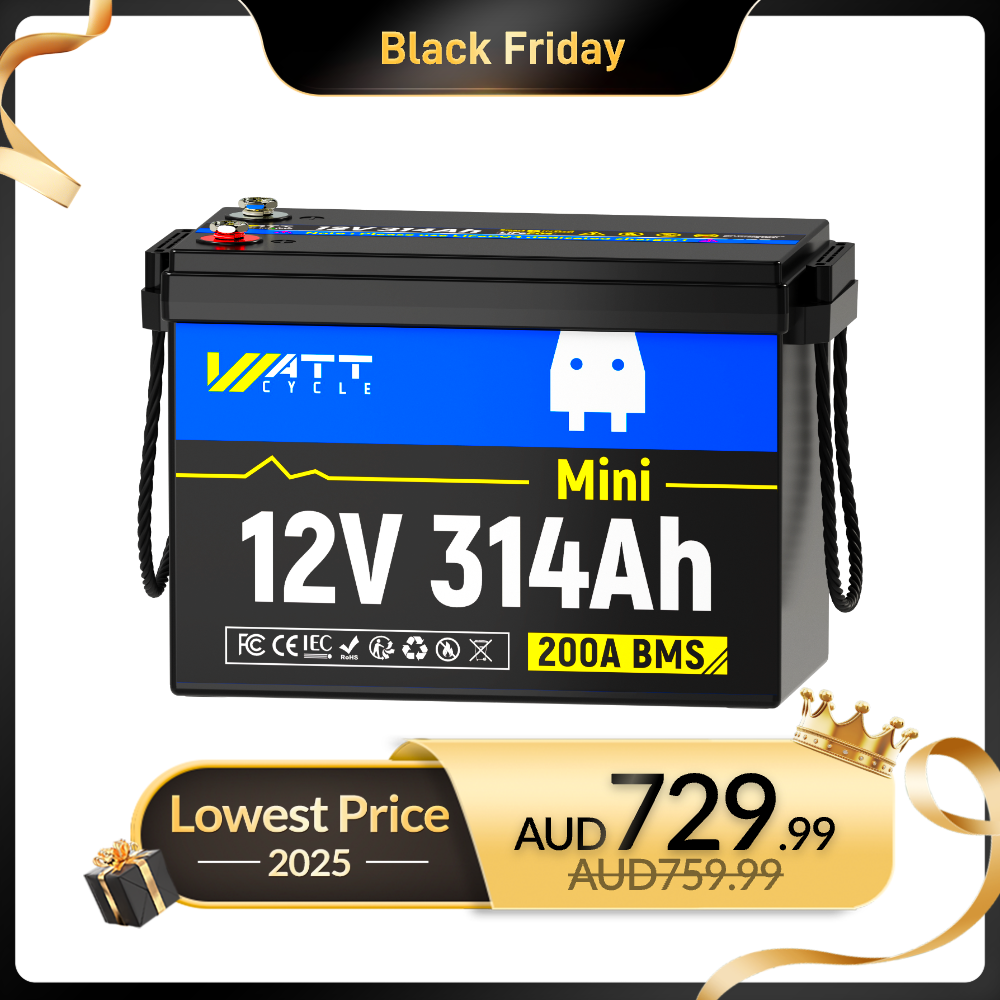 【BLACK FRIDAY SALES】WattCycle - 12V 314Ah Mini LiFePO4 Battery