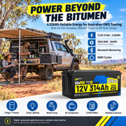 WattCycle 12V 314Ah Ultra LiFePO₄ Lithuim Battery – 4.02kWh, 300A BMS & Bluetooth