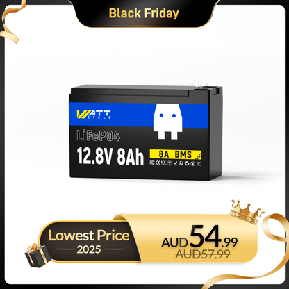 【SOLD OUT】WattCycle - 12V 8Ah LiFePO4 Battery