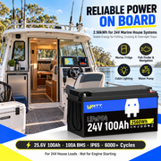 WattCycle 24V 100Ah LiFePO₄ Deep Cycle Battery for Trolling Motors, Marine & Off-Grid Power