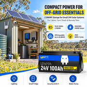 WattCycle 24V 100Ah LiFePO₄ Deep Cycle Battery for Trolling Motors, Marine & Off-Grid Power