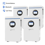 Local Pickup WattCycle 5.12kWh 48V 100Ah Wall-Mount LiFePO4 Battery – Bluetooth, Active Balancing & RS485/CAN Communication