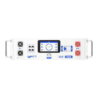 WattCycle V2.5 48V 100Ah Rack LiFePO4 Battery – Bluetooth Monitoring & Active Balancing & LCD & Smart Comms