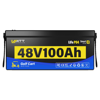 WattCycle 48V 100Ah Golf Cart Battery with Bluetooth V2 - Plastic House (BMS 200A)