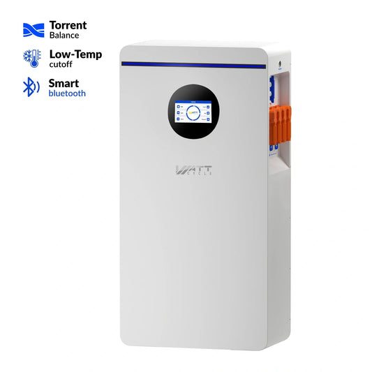 ⚡️ Pre-order Early Bird: $3,899 ⚡️WattCycle 16kWh 48V 314Ah Wall-Mount Bluetooth LiFePO4 – UL 1973, Active Balancing & CAN/RS485 Communication