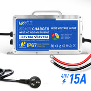 WattCycle 58.4V 15A LiFePO4 Battery Charger – Aluminium Shell for 48V Batteries