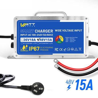 WattCycle AU - 58.4V 15A Aluminum Shell LiFePO4 Battery Charger