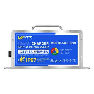 WattCycle 58.4V 15A LiFePO4 Battery Charger – Aluminium Shell for 48V Batteries