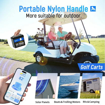 WattCycle AU - 12V 100Ah Mini Bluetooth LiFePO4 Battery