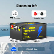 Local Pickup WattCycle 24V 314Ah Ultra Bluetooth LiFePO4 Battery