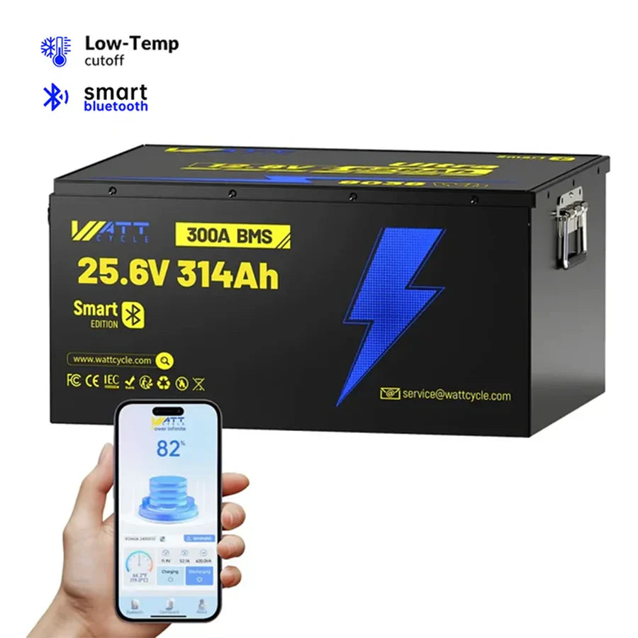 WattCycle AU - 24V 314Ah Ultra LiFePO4 Battery with Bluetooth
