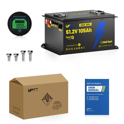 【PRE-SALE】WattCycle AU - 48V 105Ah Golf Cart Battery - Metal House
