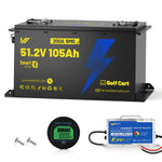 WattCycle 48V 105Ah Golf Cart LiFePO4 Battery – 200A BMS & Metal Housing