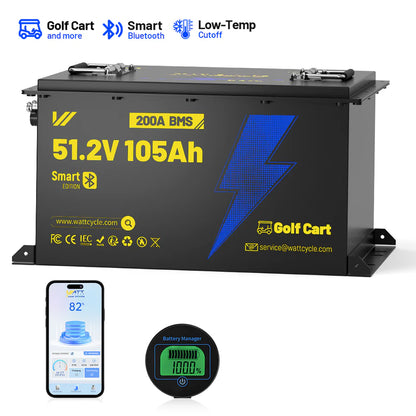 【PRE-SALE】WattCycle AU - 48V 105Ah Golf Cart Battery - Metal House