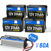 ⚡️Presale⚡️WattCycle 12V 314Ah Mini Bluetooth LiFePO₄ Battery – Compact, High-Capacity Power