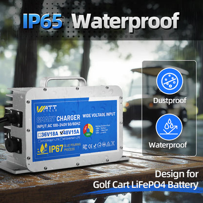 WattCycle AU - 58.4V 15A Aluminum Shell LiFePO4 Battery Charger