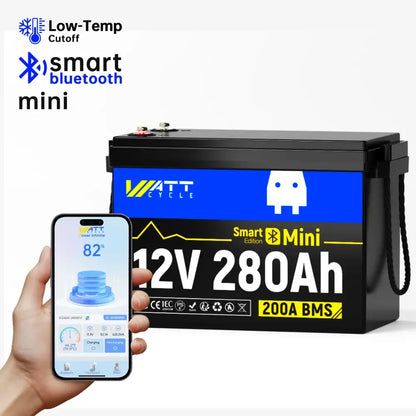 【Pre-Sale】【Easter Sale: 6% OFF】WattCycle AU - 12V 280Ah Mini LiFePO4 Battery with Bluetooth