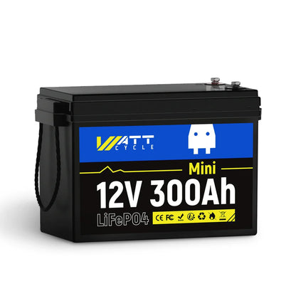 【 Pre-Sale】WattCycle 12V 300Ah Mini LiFePO4 Battery