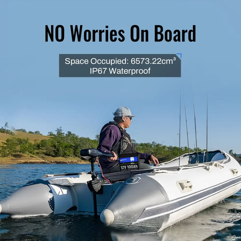 ⚡️Presale – Ships June 30⚡️WattCycle 12V 100Ah Mini LiFePO₄ Battery – Compact Power for RVs & Trolling Motors