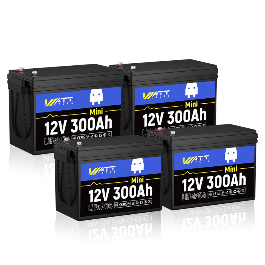 【 Pre-Sale】WattCycle 12V 300Ah Mini LiFePO4 Battery