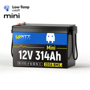 WattCycle 12V 314Ah Mini Bluetooth LiFePO₄ Battery – 4.02kWh 200A BMS for Caravans & Off-Grid Touring