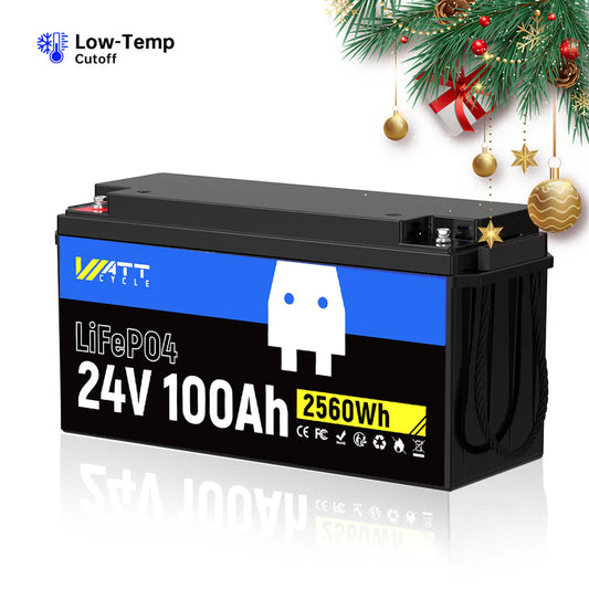 WattCycle 24V 100Ah LiFePO4 Battery