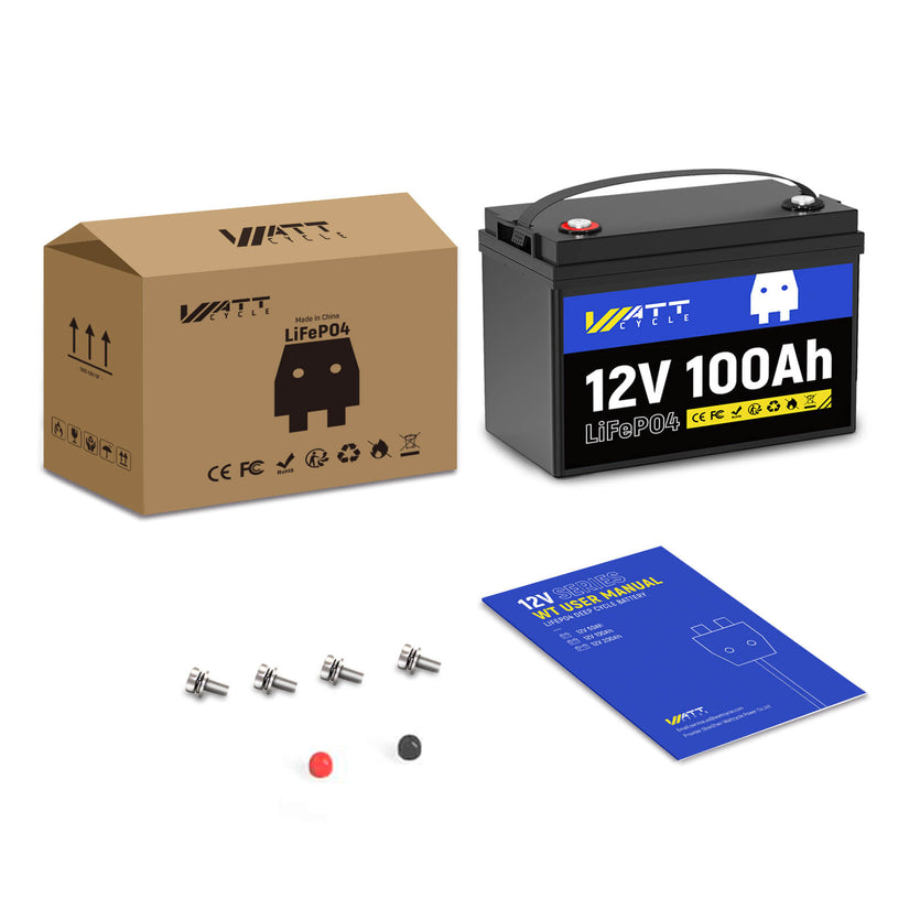 WattCycle 12V 100Ah Group 24 LiFePO₄ Battery – Reliable Power for RV, Solar & Off-Grid Use