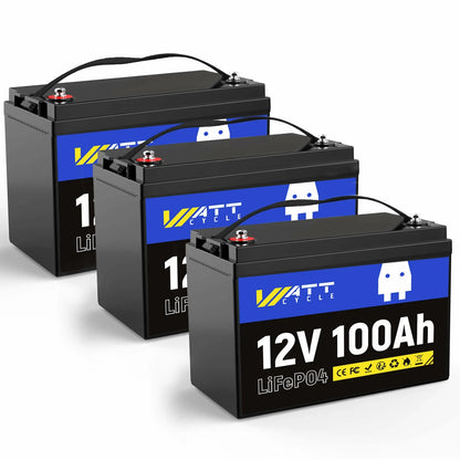 WattCycle 12V 100Ah Group 24 LiFePO4 Battery